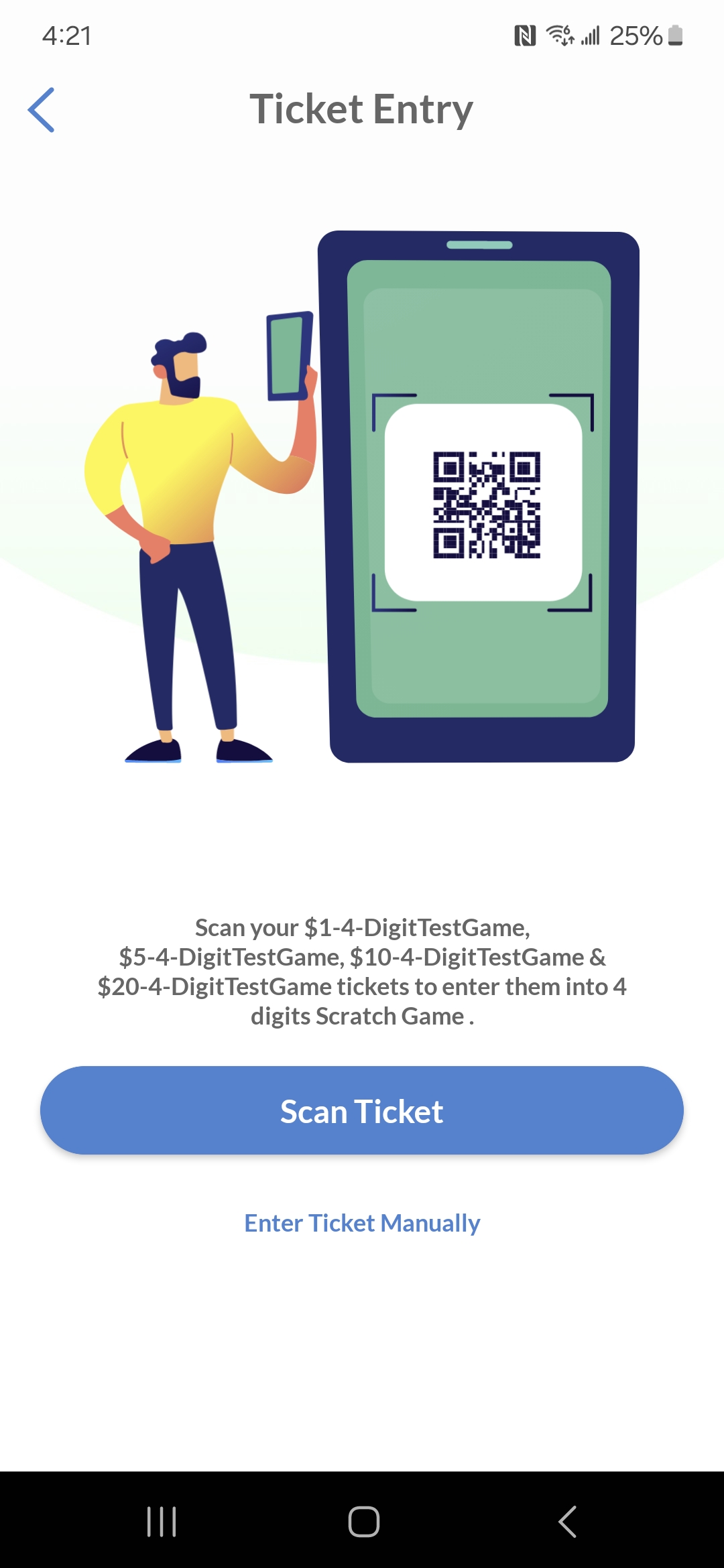 screenshot of mobile app draw games